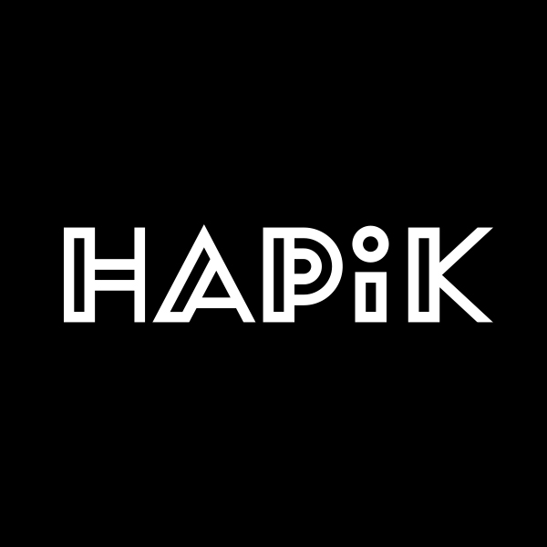 logo hapik noir et blanc